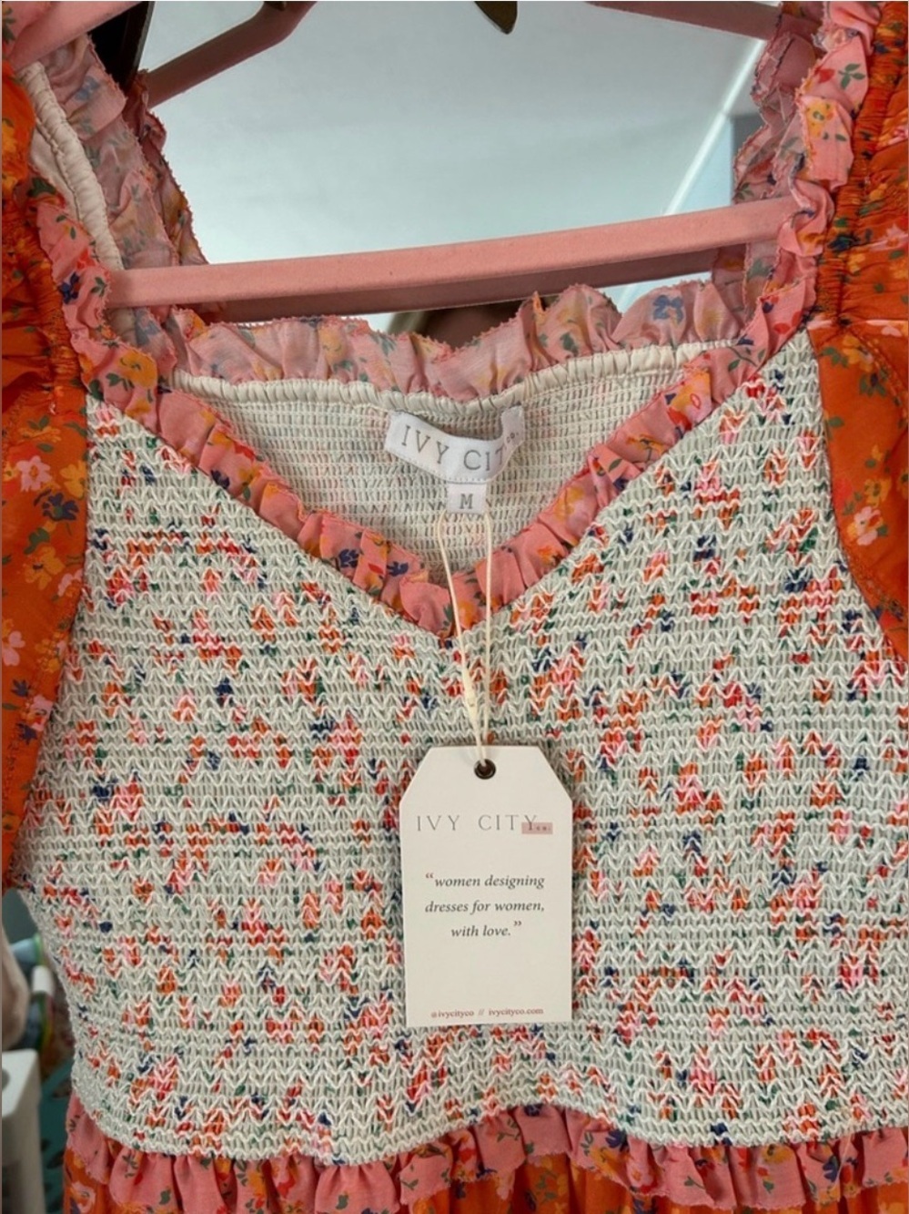 🌸 NWT Ivy City Co Emily Dress in Sorbet - Floral Midi - Cottagecore - Viral - Picture 7 of 8